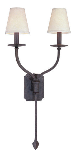 Troy Lighting 2 Light La Brea Wall Sconce in Textured Iron B2482-TRN