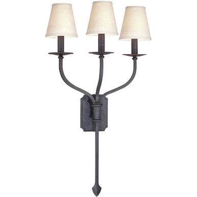 Troy Lighting 3 Light La Brea Wall Sconce in French Iron B2483FI