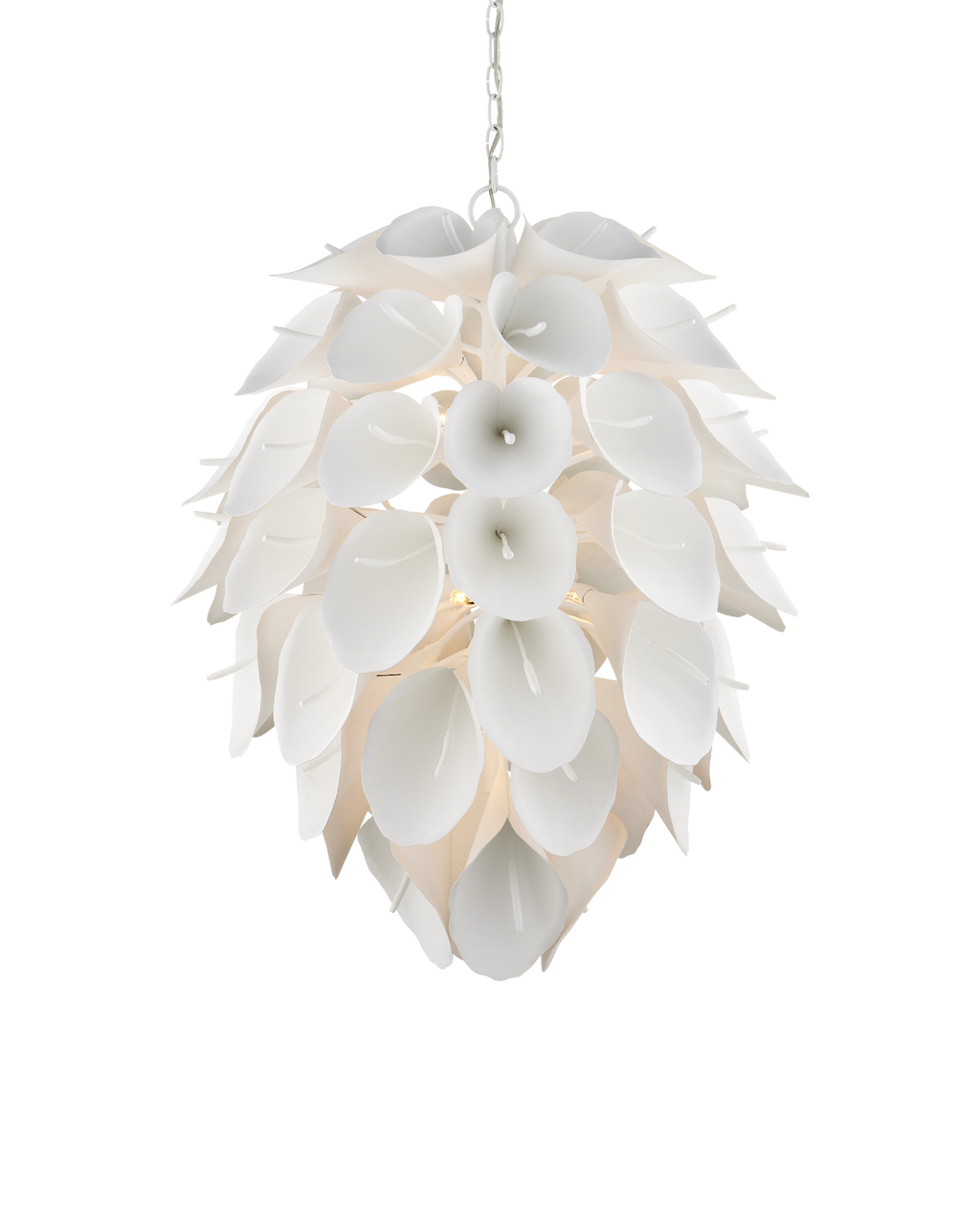 Currey & Co Diego Chandelier in Gesso White 9000-1206