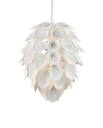 Currey & Co Diego Chandelier in Gesso White 9000-1206