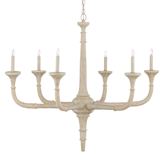 Currey & Co. Aleister 43.5" Sandstone 6-Light Chandelier 9000-1140