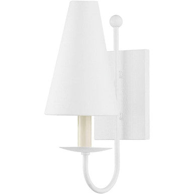 Troy Lighting 1 Light Idris Wall Sconce in Gesso White B3301-GSW