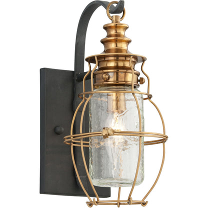 Troy Lighting 1 Light Little Harbor Wall Sconce in Aged Brass B3571