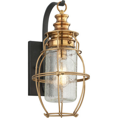 Troy Lighting 1 Light Little Harbor Wall Sconce in Old Brass B3572-OL