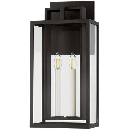 Troy Lighting 2 Light Amire Exterior Wall Sconce in Textured Black B3620-TBK