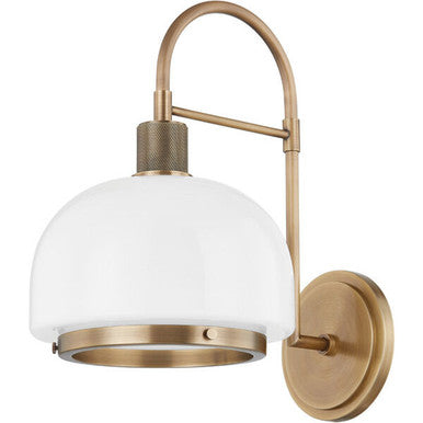 Troy Lighting 1 Light Bradbury Wall Sconce in Patina Brass B4115-PBR