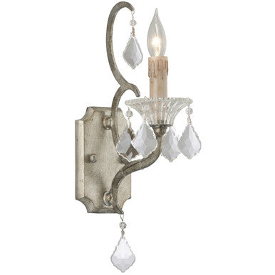 Troy Lighting 1 Light Montparnasse Wall Sconce in Antique Silver Leaf B4571