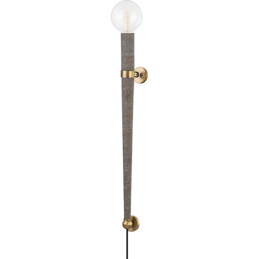 Troy Lighting 1 Light Rufus Wall Sconce in Patina Brass B6036-PBR