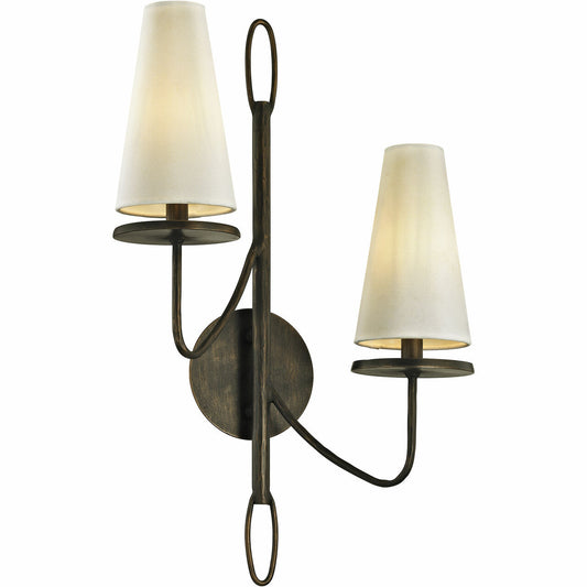 Troy Lighting 2 Light Marcel Wall Sconce in Textured Bronze B6292-TBZ