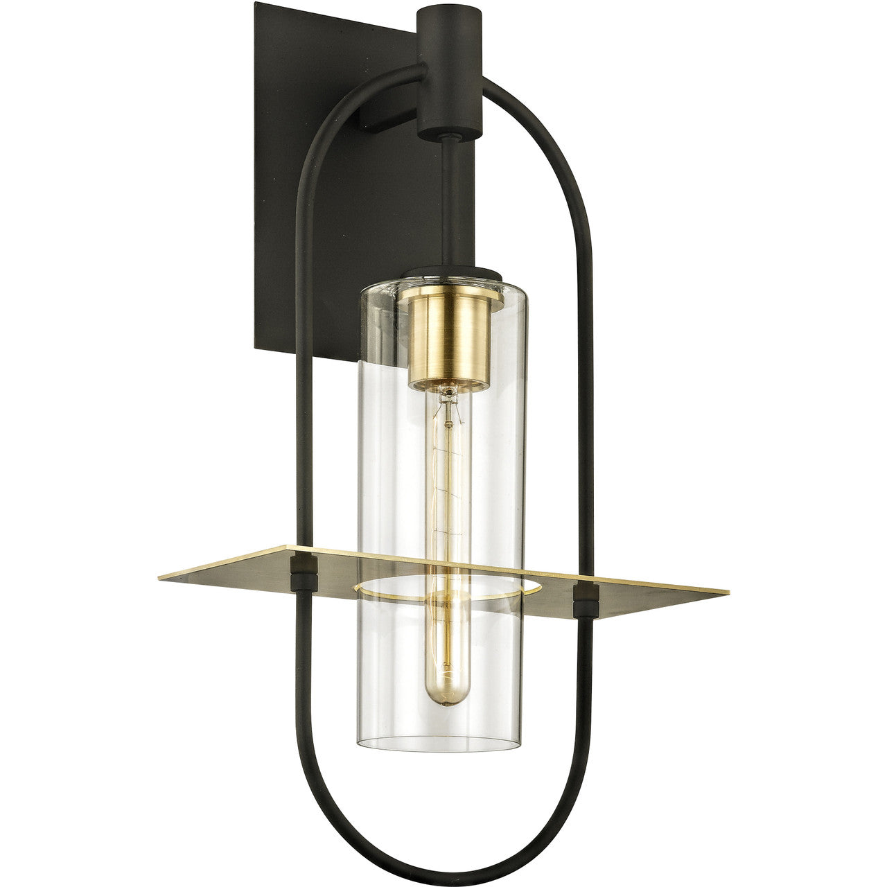 Troy Lighting 1 Light Smyth Wall Sconce in Textured Bronze B6393-TBZ/BBA