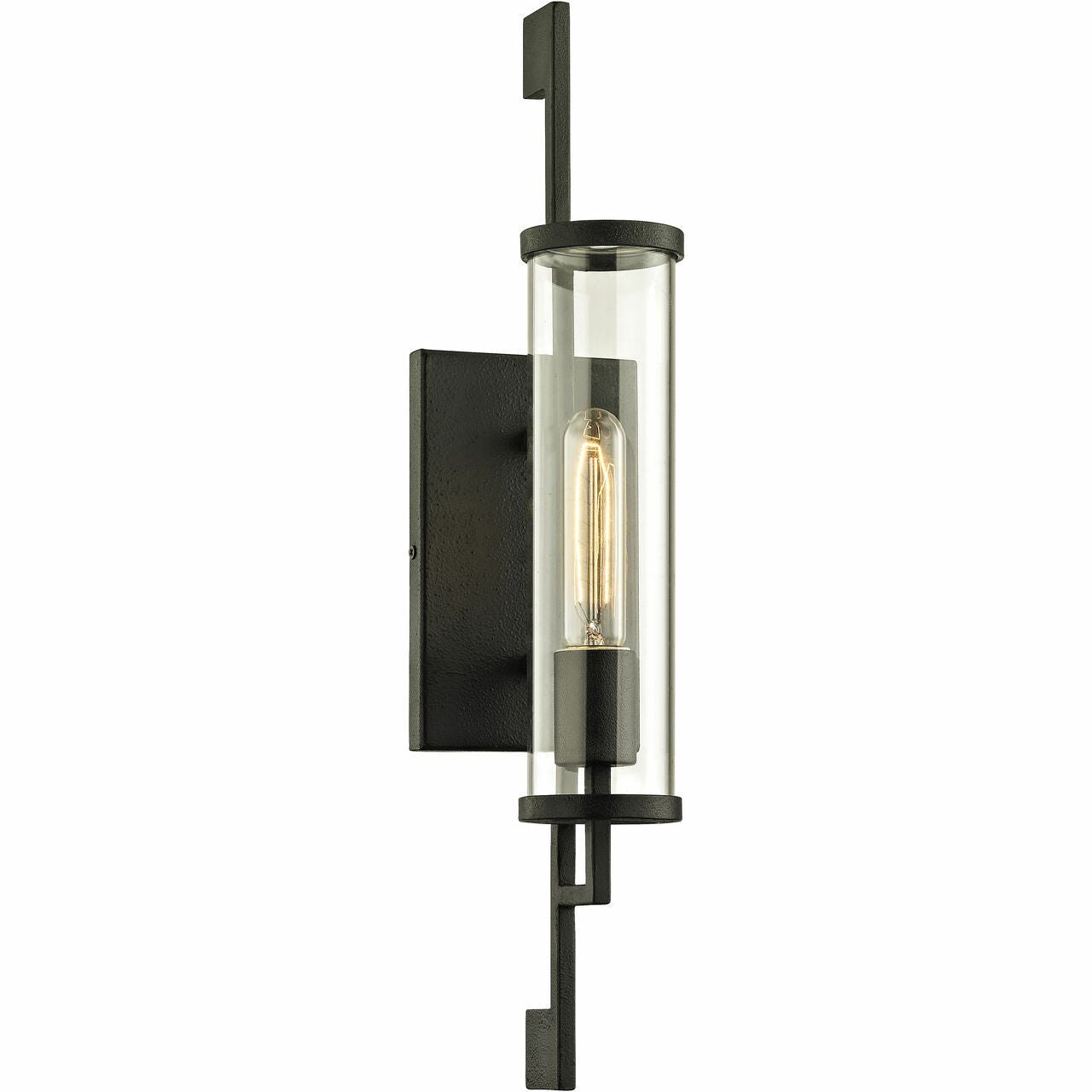 Troy Lighting 1 Light Park Slope Wall Sconce in Forged Iron B6461-FOR