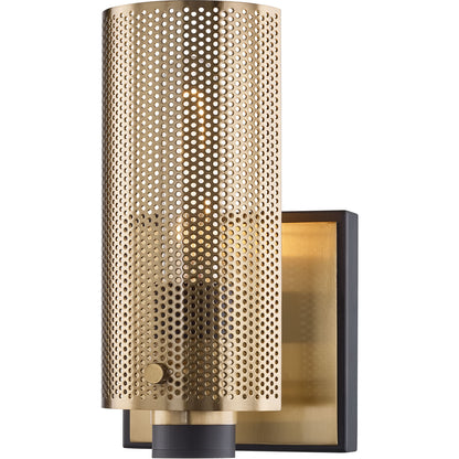 Troy Lighting 1 Light Pilsen Wall Sconce in Modern Bronze And Aged Brass B6871