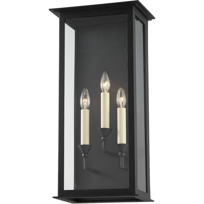 Troy Lighting 3 Light Chauncey Wall Sconce in Textured Black B6993-TBK