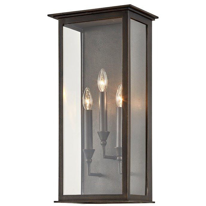 Troy Lighting 3 Light Chauncey Wall Sconce in Textured Black B6993-TBK