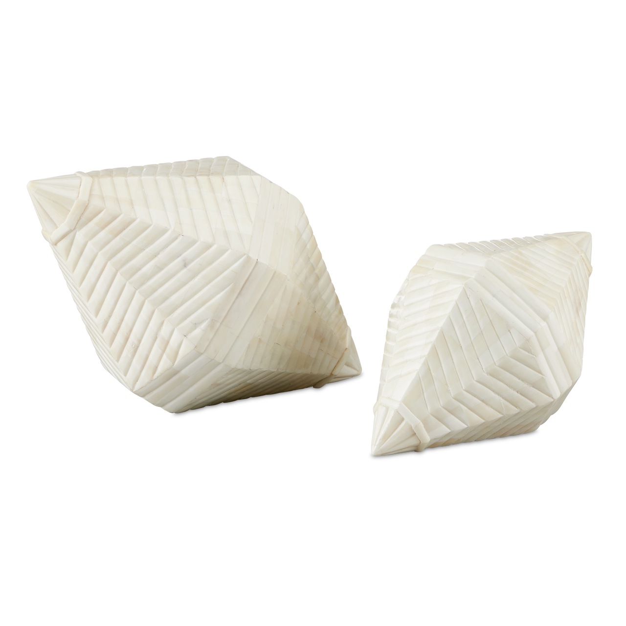 Currey & Co. Pavi Bone Prism Set of 2 1200-0771