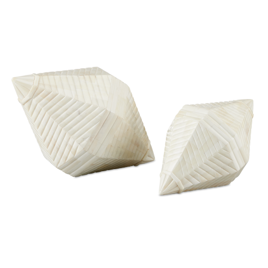 Currey & Co. Pavi Bone Prism Set of 2 1200-0771