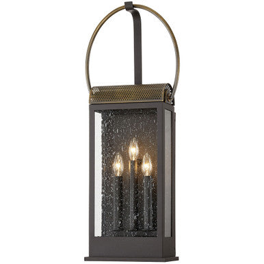 Troy Lighting 3 Light Holmes Wall Sconce in Holmes Bronze/Brass B7423-HZ/BR