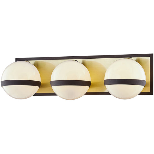 Troy Lighting 3 Light Ace Bath And Vanity in Textured Bronze Brushed Brass B7473