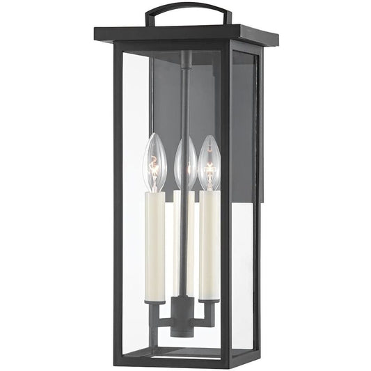 Troy Lighting 3 Light Eden Wall Sconce in Textured Black B7522-TBK