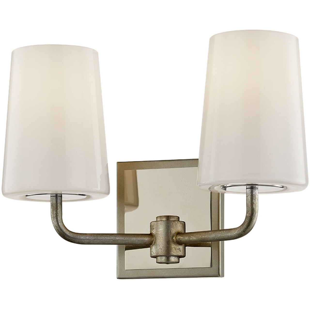 Troy Lighting 2 Light Simone Sconce in Silver Leaf Polished Nickel B7692