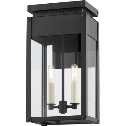 Troy Lighting 2 Light Braydan Wall Sconce in Textured Black B8517-TBK