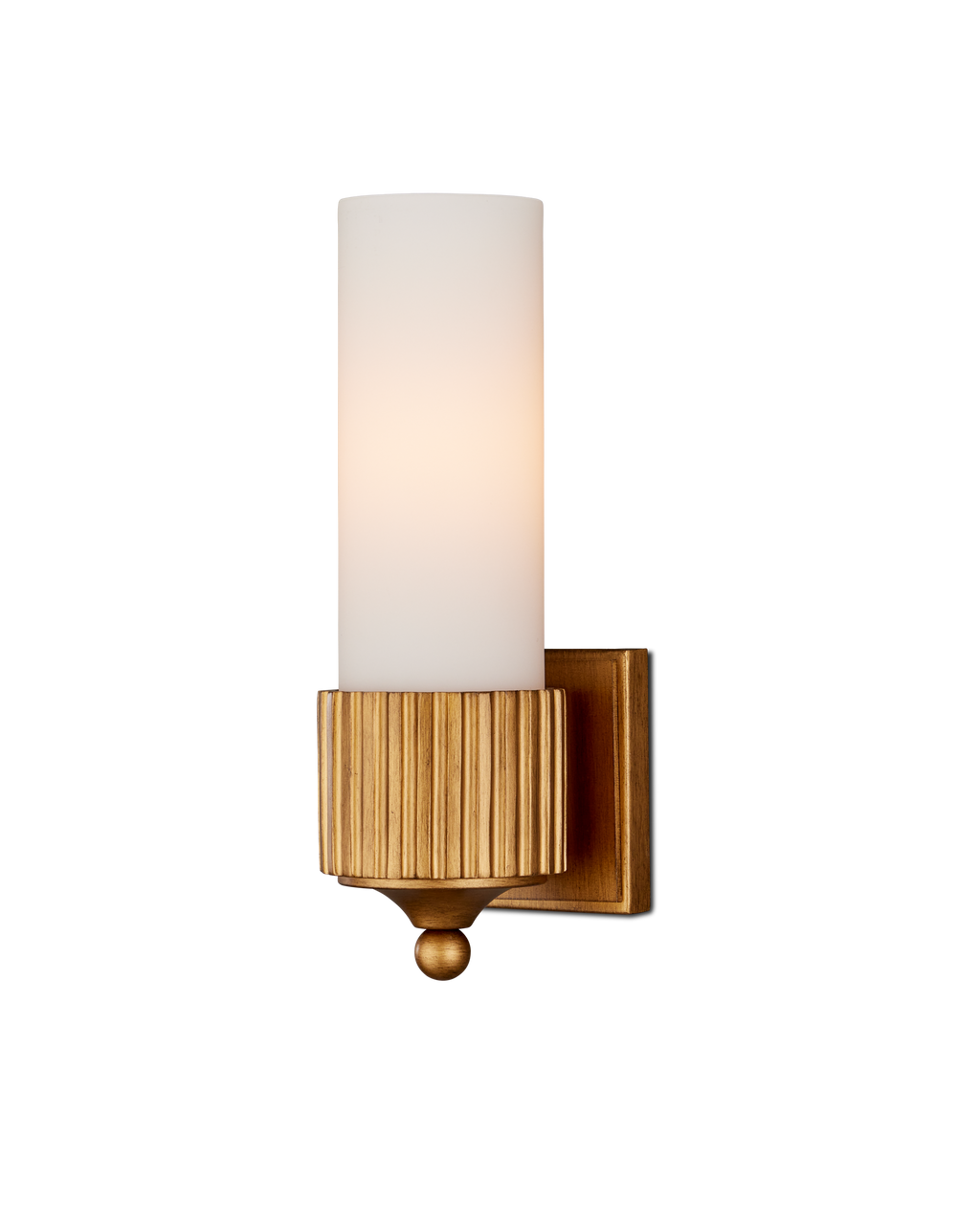 Currey & Co Bryce Gold Bath Wall Sconce in Gold/Frosted 5800-0049