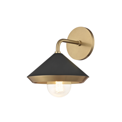 Mitzi 1 Light Wall Sconce in Aged Brass/Black H139101-AGB/BK