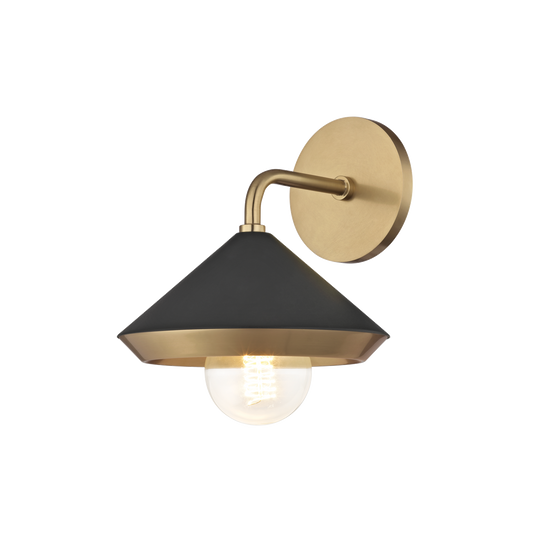 Mitzi 1 Light Wall Sconce in Aged Brass/Black H139101-AGB/BK