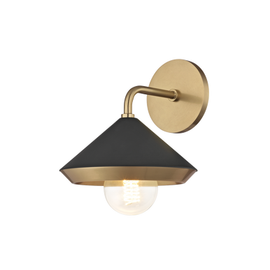 Mitzi 1 Light Wall Sconce in Aged Brass/Black H139101-AGB/BK