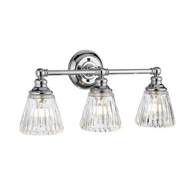 Lucas McKearn Keynes 3 Light Bath Light in Polished Chrome