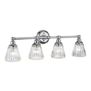 Lucas McKearn Keynes 4 Light Bath Light in Polished Chrome