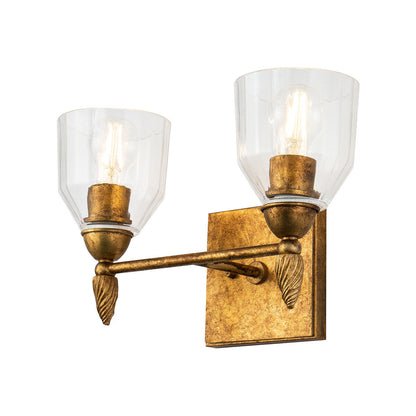 Lucas McKearn Felice 2 Light Vanity Light In Gold