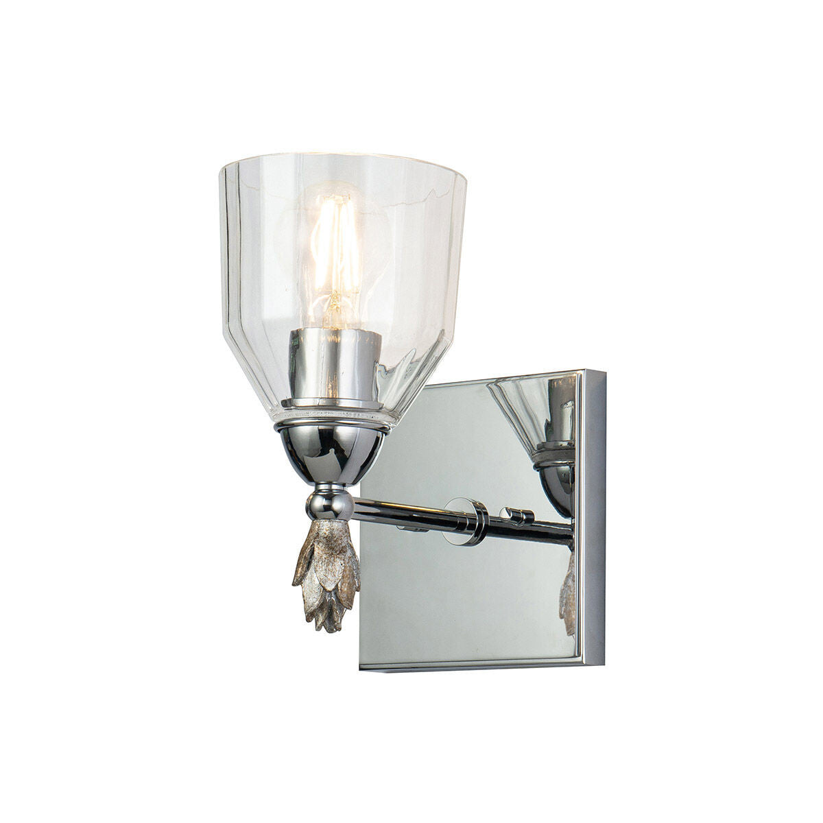 Lucas McKearn Felice 1 Light Wall Sconce In Chrome