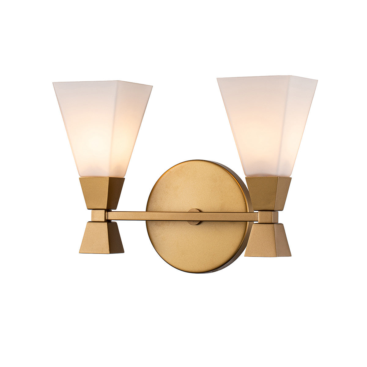 Lucas McKearn Bowtie 2 Light Bath Bar in Laquered Gold