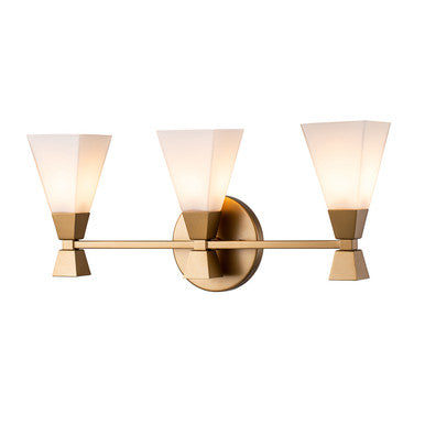 Lucas McKearn Bowtie 3 Light Bath Bar in Laquered Gold