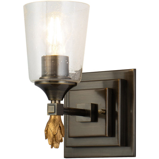 Lucas McKearn Vetiver 1 Light Dark Bronze With Gold Accent