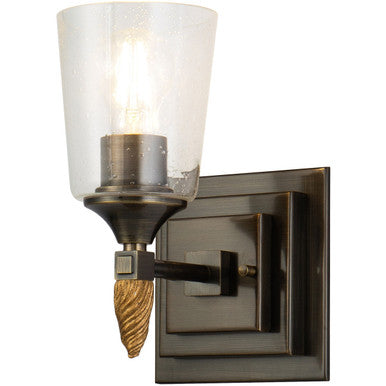 Lucas McKearn Vetiver 1 Light Dark Bronze With Gold Accent