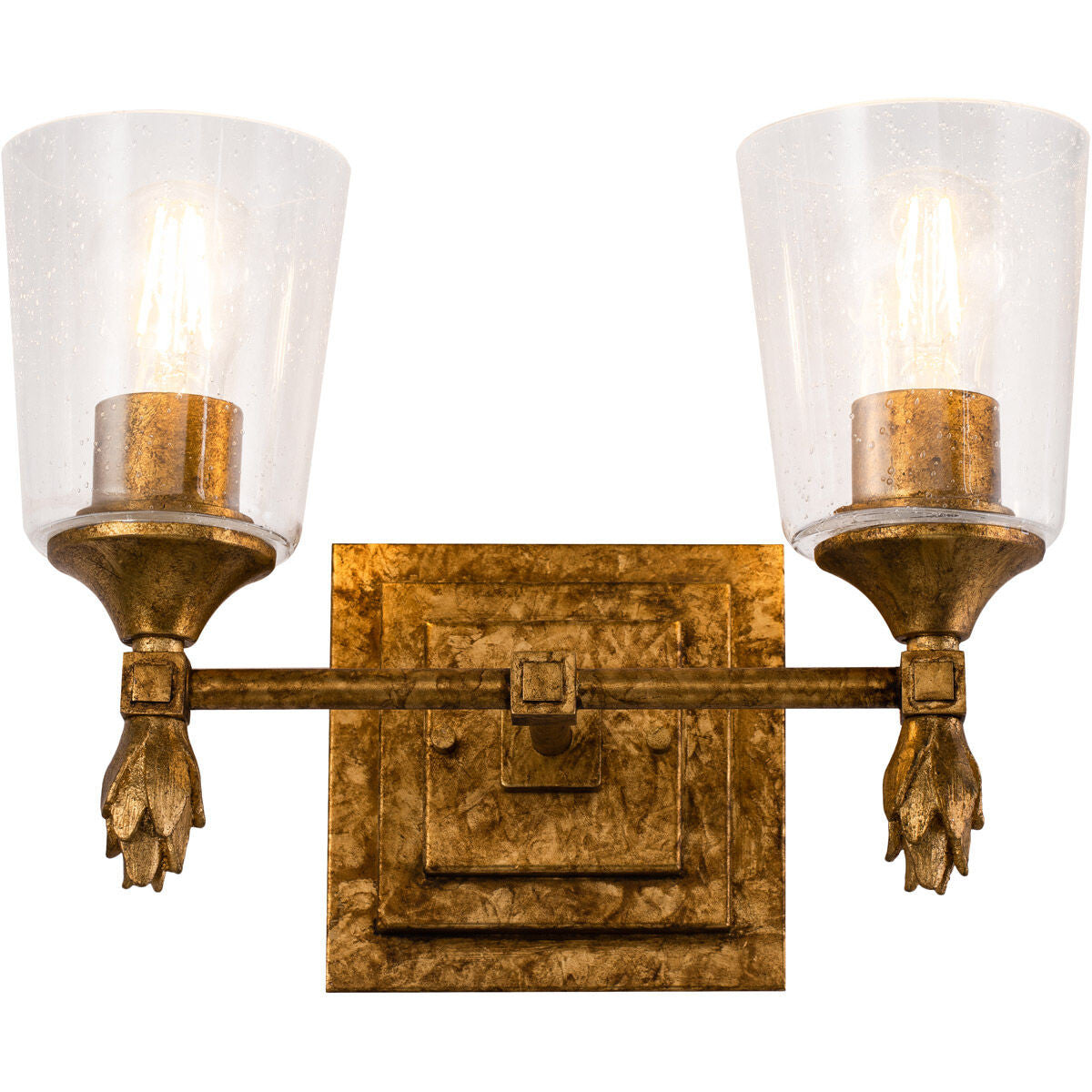 Lucas McKearn Vetiver 2 Light Vanity Light In Gold