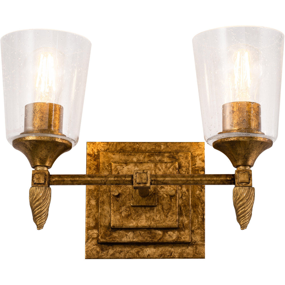 Lucas McKearn Vetiver 2 Light Vanity Light In Gold