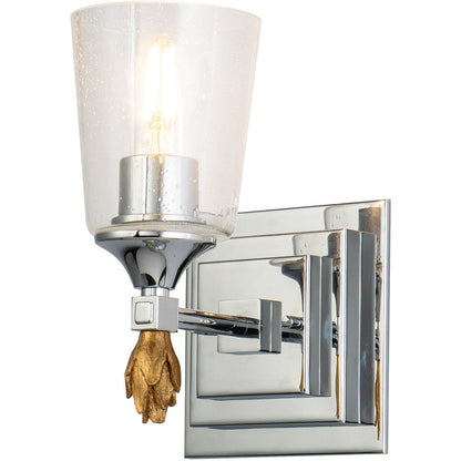 Lucas McKearn Vetiver 1 Light Wall Sconce Silver With Gold Accent