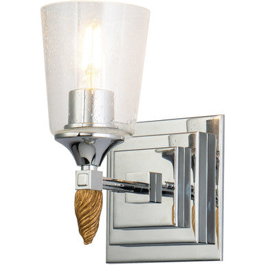 Lucas McKearn Vetiver 1 Light Wall Sconce Silver With Gold Accent