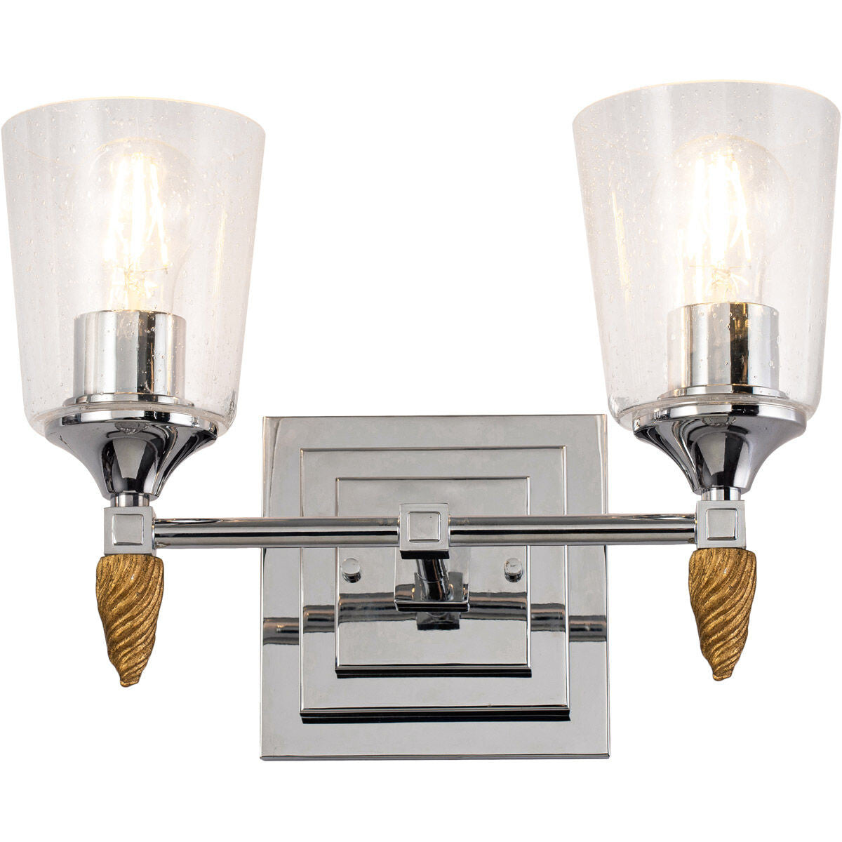 Lucas McKearn Vetiver 2 Light Chrome Vanity Light