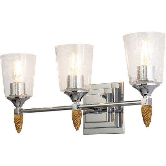 Lucas McKearn Vetiver 3 Light Bath Vanity Light In Chrome