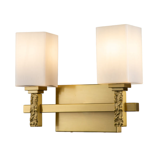 Lucas McKearn Jack 2 Light Bath Bar in Aged Brass