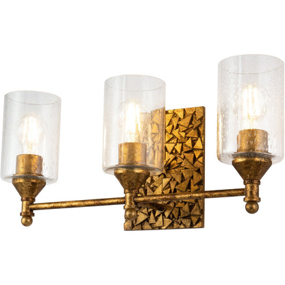 Lucas McKearn Mosaic 3-Light Vanity Light In Antique Gold