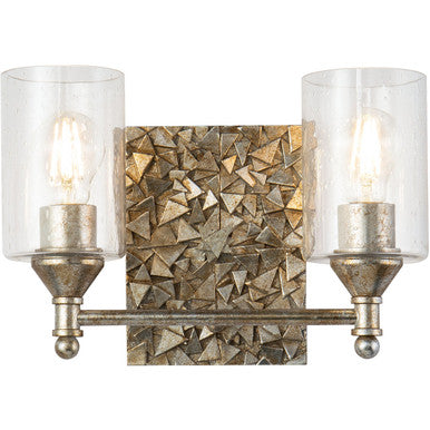 Lucas McKearn Mosaic 2-Light Vanity Light In Silver