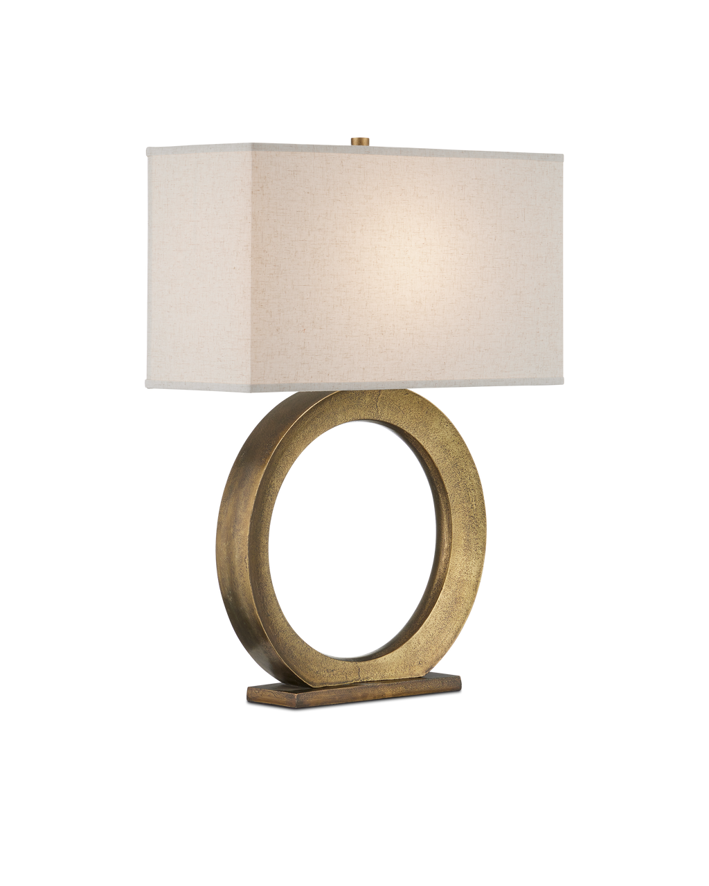 Currey & Co Cercle Table Lamp in Dark Antique Brass 6000-0956