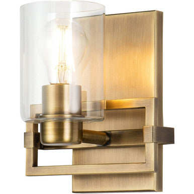 Lucas McKearn Estes 1 Light Wall Sconce In Aged Brass