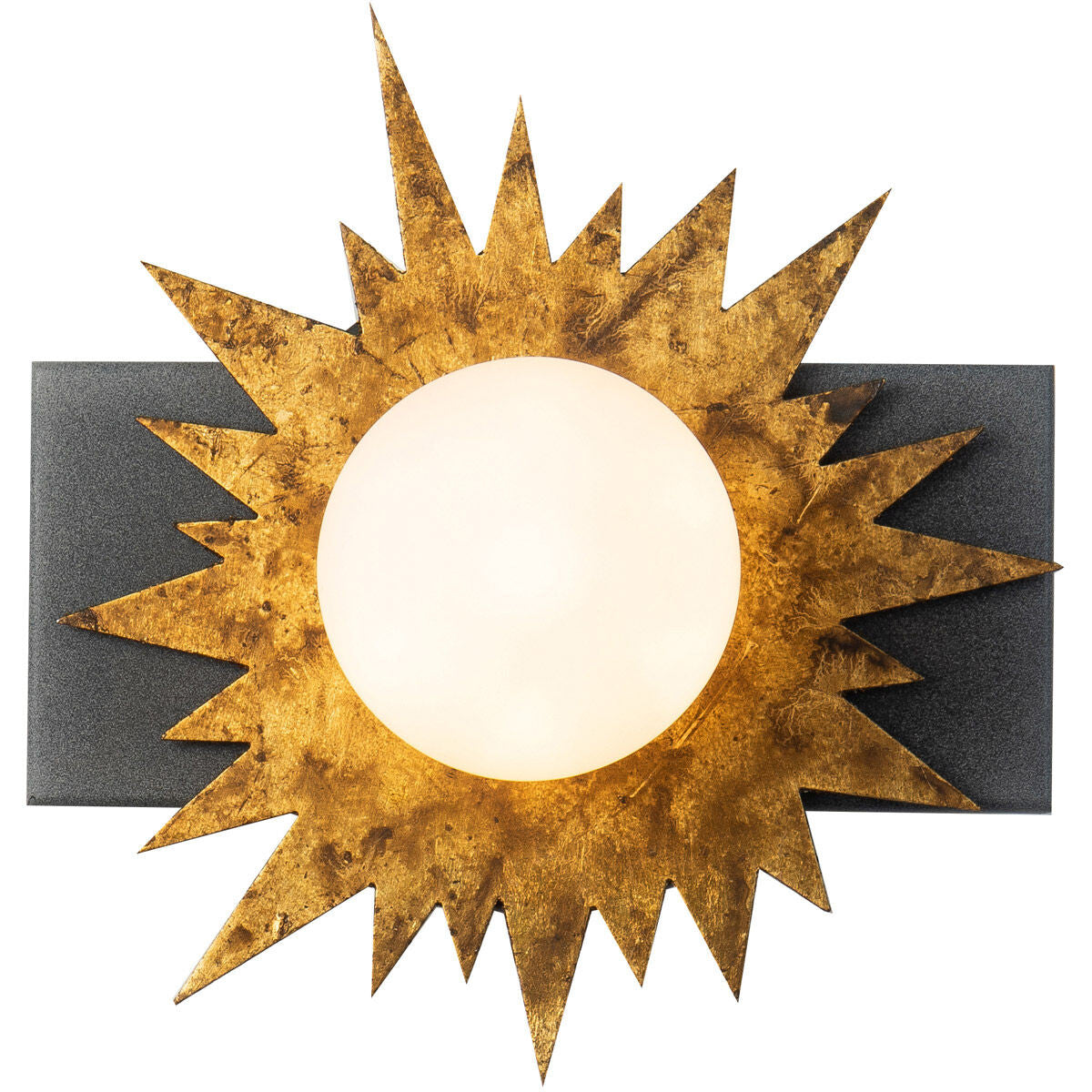 Lucas McKearn Soleil 1 Light Wall Sconce Star Gold And Weathered Zinc