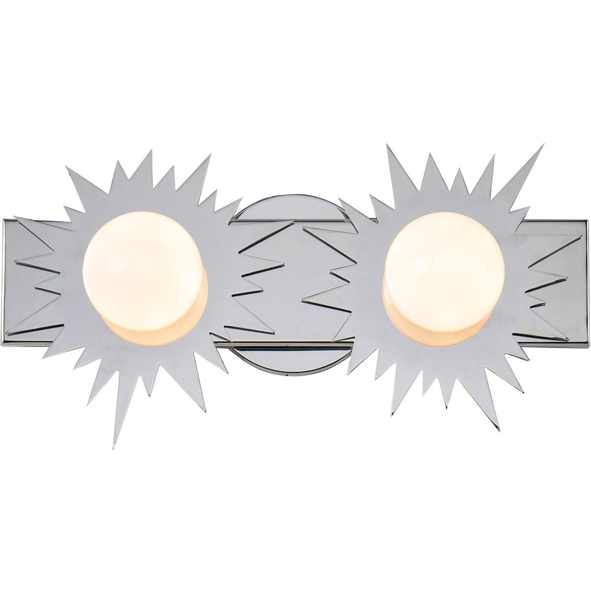 Lucas McKearn Soleil 2 Light Chrome Bath Vanity Light Star Shape